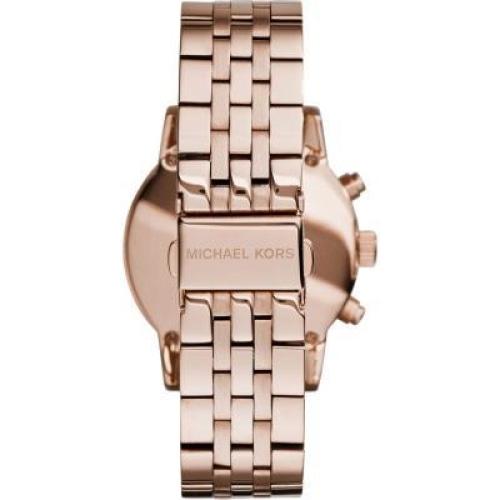 Michael Kors Mk6077 Ladies Ritz Rose Gold Chronograph Watch -korean beauty