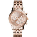 Michael Kors Mk6077 Ladies Ritz Rose Gold Chronograph Watch -korean beauty