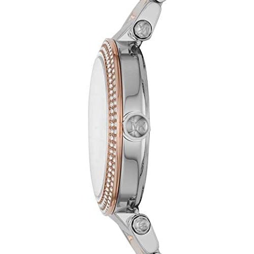 Michael Kors Mk6301 Ladies Parker Rose Gold Silver Stainless Watch -korean beauty