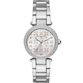Michael Kors Mk6483 Ladies Mini Parker Silver Crystal Watch -korean beauty