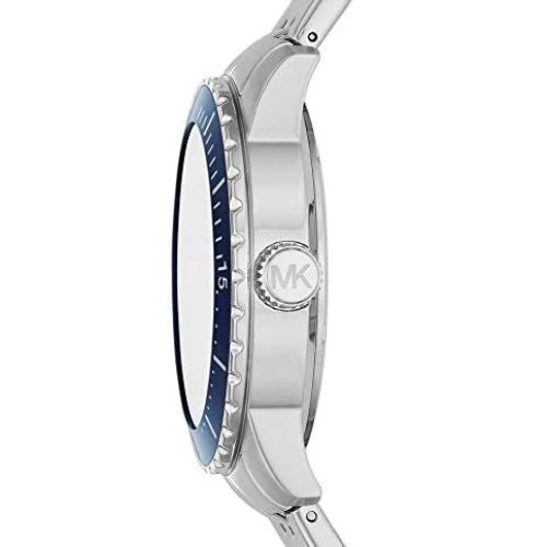 Michael Kors Mk7153 Men S Cunningham Silver Blue 44mm Watch -korean beauty