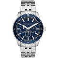 Michael Kors Mk7153 Men S Cunningham Silver Blue 44mm Watch -korean beauty