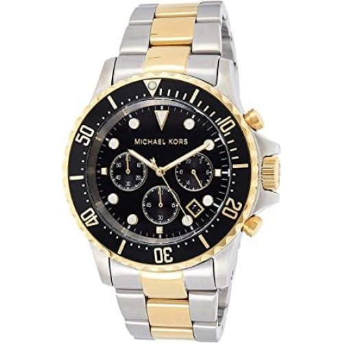 Michael Kors Mk8311 Men S Everest Chronograph Two Tone Black Watch -korean beauty