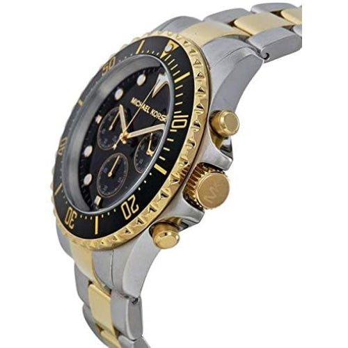 Michael Kors Mk8311 Men S Everest Chronograph Two Tone Black Watch -korean beauty