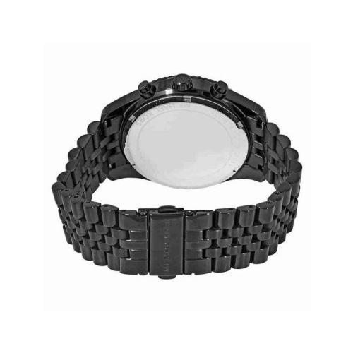 Michael Kors Lexington Men S Black Chronograph Watch Mk8603 -korean beauty
