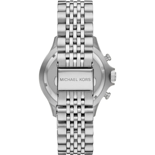 Michael Kors Mk8725 Men S Bayville Silver Black Chronograph Watch -korean beauty