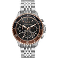 Michael Kors Mk8725 Men S Bayville Silver Black Chronograph Watch -korean beauty