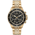 Michael Kors Mk8726 Men S Bayville Gold Black Chronograph Watch -korean beauty