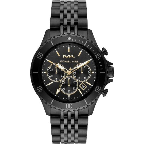Michael Kors Mk8750 Men S Bayville Silver Black Chronograph Watch -korean beauty