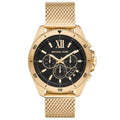 Michael Kors Mk8867 Men S Brecken Gold Black Mesh Chronograph Watch -korean beauty