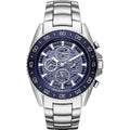 Michael Kors Mk9024 Men S Jetmaster Silver Blue Automatic Watch -korean beauty