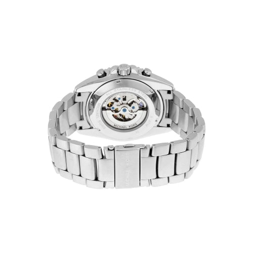 Michael Kors Mk9024 Men S Jetmaster Silver Blue Automatic Watch -korean beauty