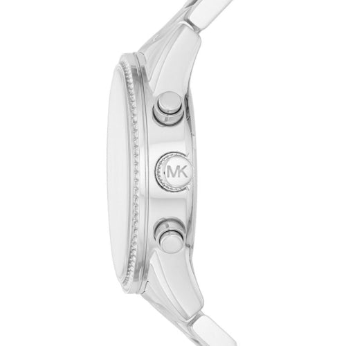 Michael Kors Ritz Ladies Silver Chronograph Watch Mk6428 -korean beauty