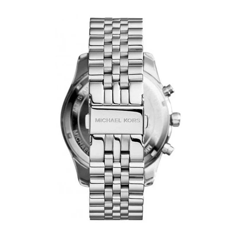 Michael Kors Watch Lexington Chronograph Rose And Silver Mk8515 -korean beauty