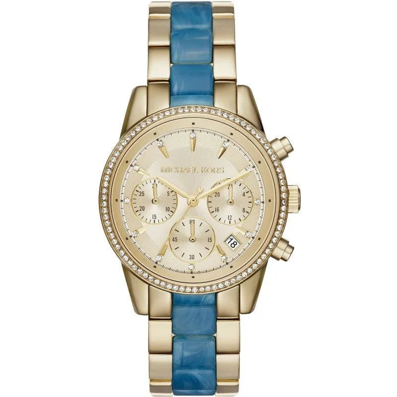 Michael Kors Mk6328 Womens Lexington Chronograph Watch -korean beauty