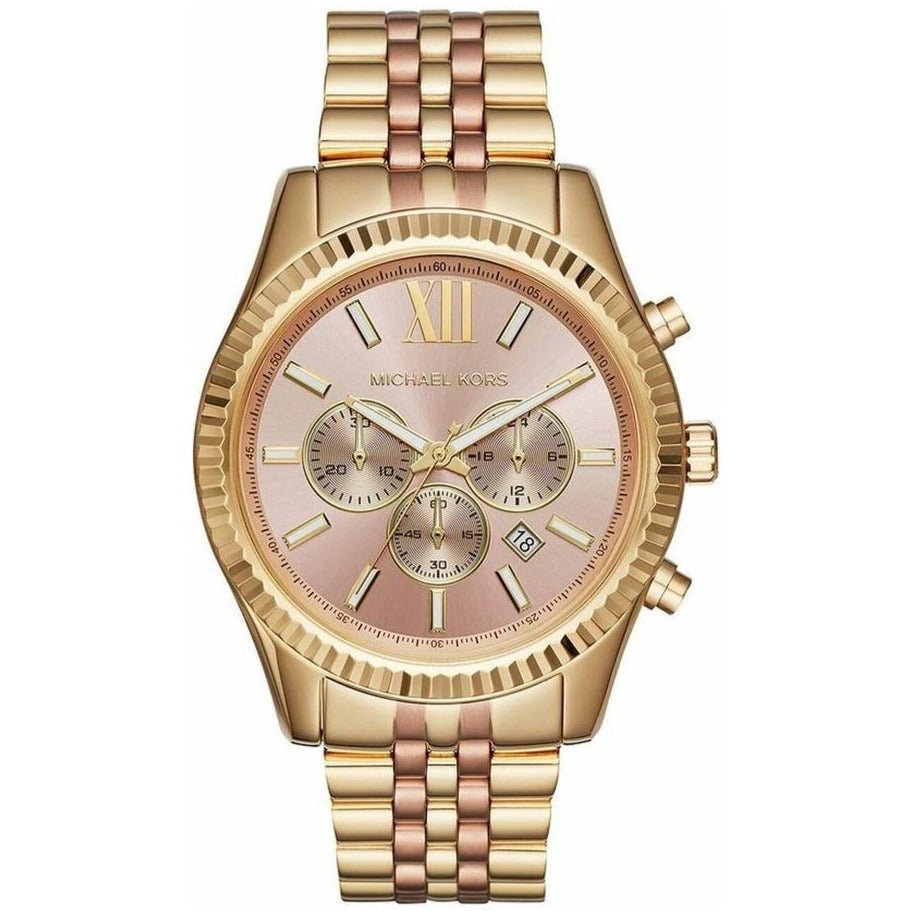 Michael Kors Lexington Gold Chronograph Watch Mk6473 -korean beauty