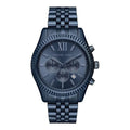 Michael Kors Mens Watch Lexington Chronograph 45mm Navy Blue Mk8480 -korean beauty