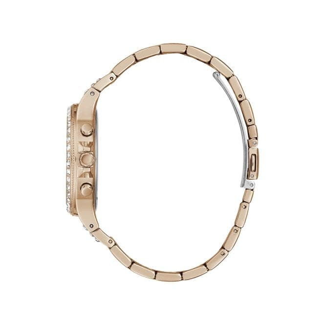 Guess Watches Moonlight Ladies Sport Rose Gold Stainless Steel Watch Gw0320l3 -korean beauty