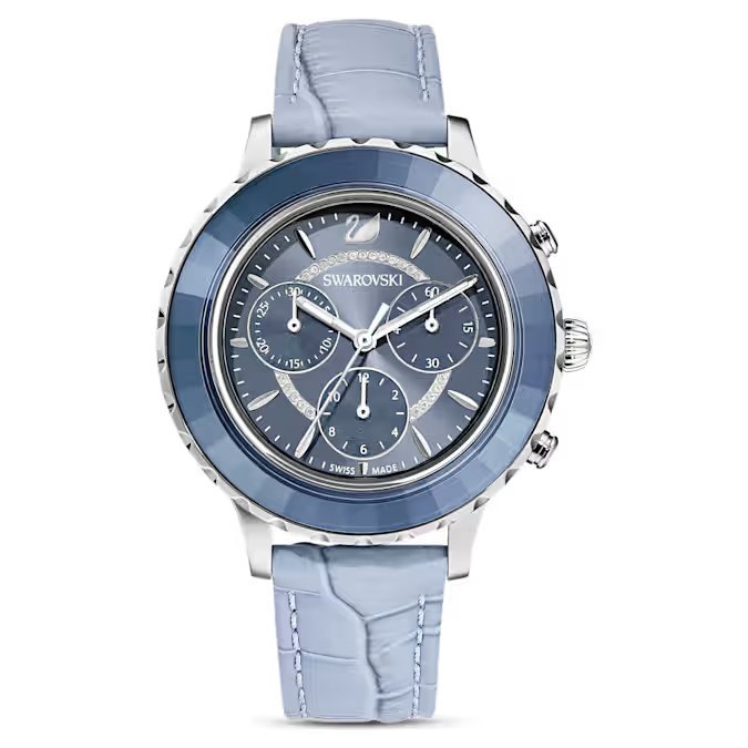 Swarovski Octea Lux Chronograph Ladies Blue Watch 5580600 -korean beauty