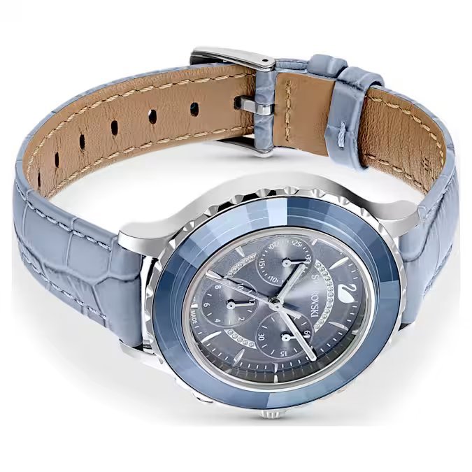 Swarovski Octea Lux Chronograph Ladies Blue Watch 5580600 -korean beauty