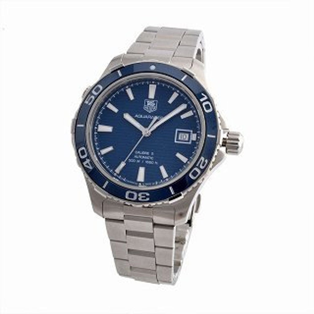 Tag Heuer Aquaracer Calibre 5 Automatic Blue Dial Silver Steel Strap Watch For Men Wak2111 Ba0830 -korean beauty
