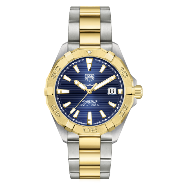 Tag Heuer Aquaracer Calibre 5 Blue Dial Two Tone Steel Strap Watch For Women Wbd2120 Bb0930 -korean beauty