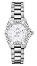 Tag Heuer Aquaracer Diamonds Mother Of Pearl White Dial Silver Steel Strap Watch For Women Wbd1413 Ba0741 -korean beauty