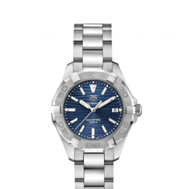 Tag Heuer Aquaracer Blue Dial Silver Steel Strap Watch For Women Wbd131d Ba0748 -korean beauty