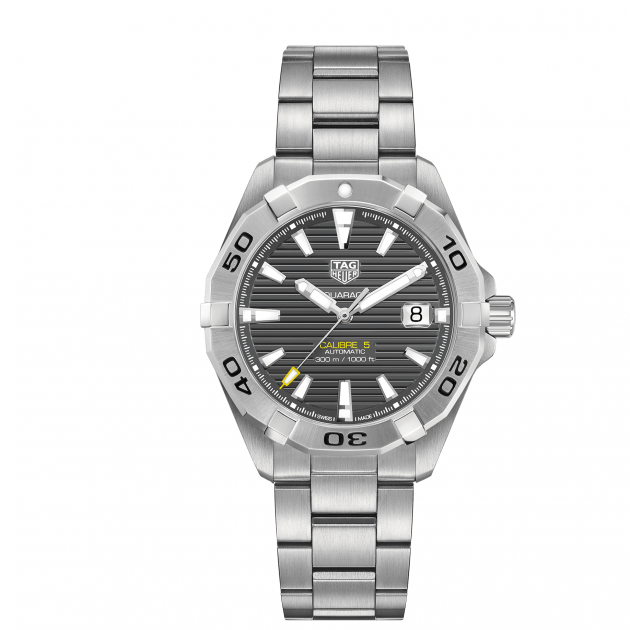 Tag Heuer Aquaracer Calibre 5 Grey Dial Silver Steel Strap Watch For Men Wbd2113 Ba0928 -korean beauty