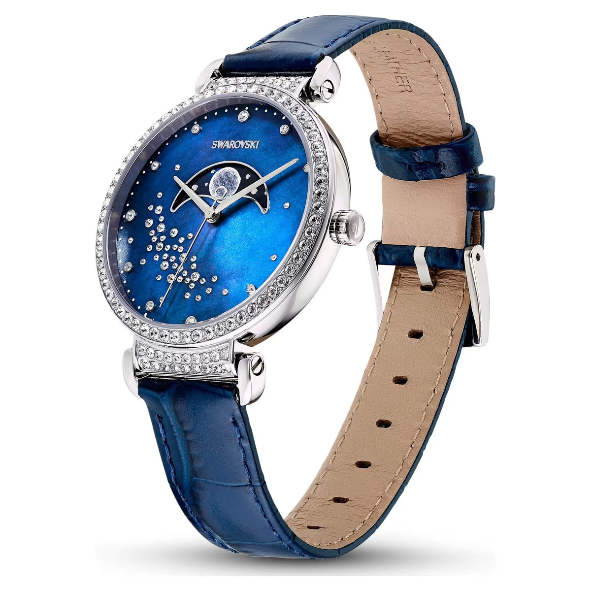 Swarovski Passage Moon Phase Ladies Blue Watch 5613320 -korean beauty