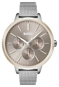 Hugo Boss Womens 1502423 Symphony Rose Gold Tone Stainless Steel Mesh Watch -korean beauty