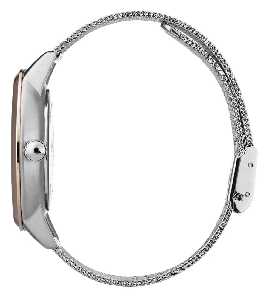 Hugo Boss Womens 1502423 Symphony Rose Gold Tone Stainless Steel Mesh Watch -korean beauty