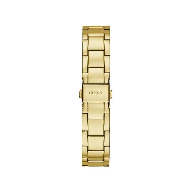 Guess Watches Quattro Clear Ladies Trend Gold Stainless Steel Watch Gw0300l2 -korean beauty