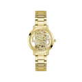 Guess Watches Quattro Clear Ladies Trend Gold Stainless Steel Watch Gw0300l2 -korean beauty