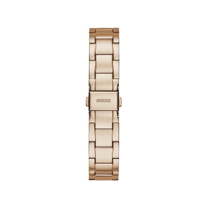 Guess Watches Quattro Clear Ladies Trend Rose Gold Stainless Steel Watch Gw0300l3 -korean beauty