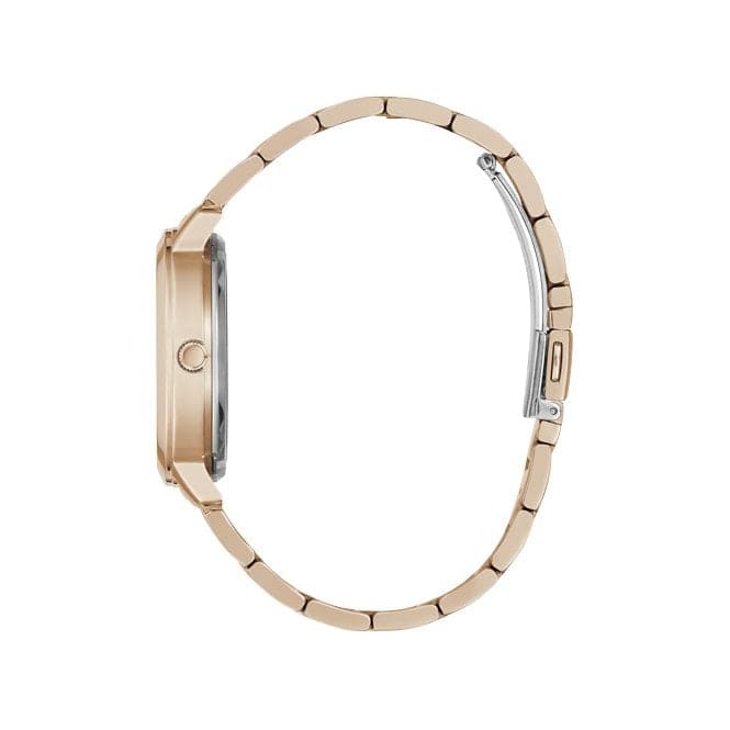 Guess Watches Quattro Clear Ladies Trend Rose Gold Stainless Steel Watch Gw0300l3 -korean beauty