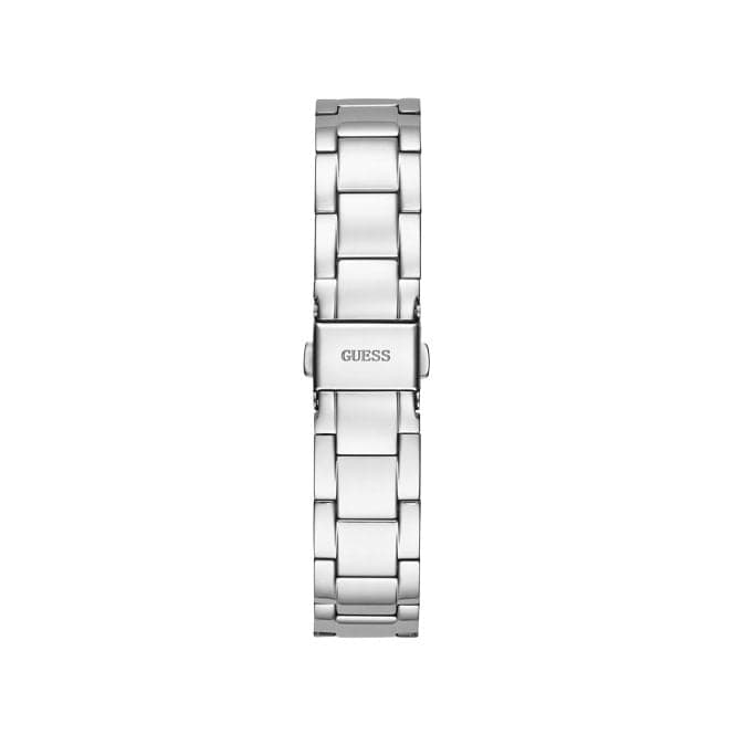 Guess Watches Quattro Clear Ladies Trend Silver Stainless Steel Watch Gw0300l1 -korean beauty