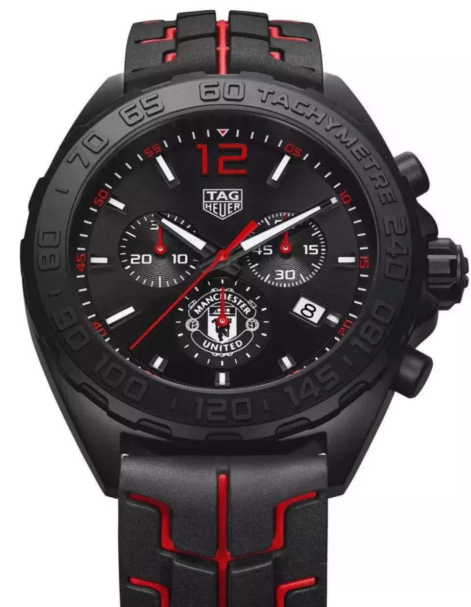 Tag Heuer Formula 1 Quartz Chronograph 43mm Mens Watch Stainless Steel Case With Black Rubber Strap Black Dial -korean beauty