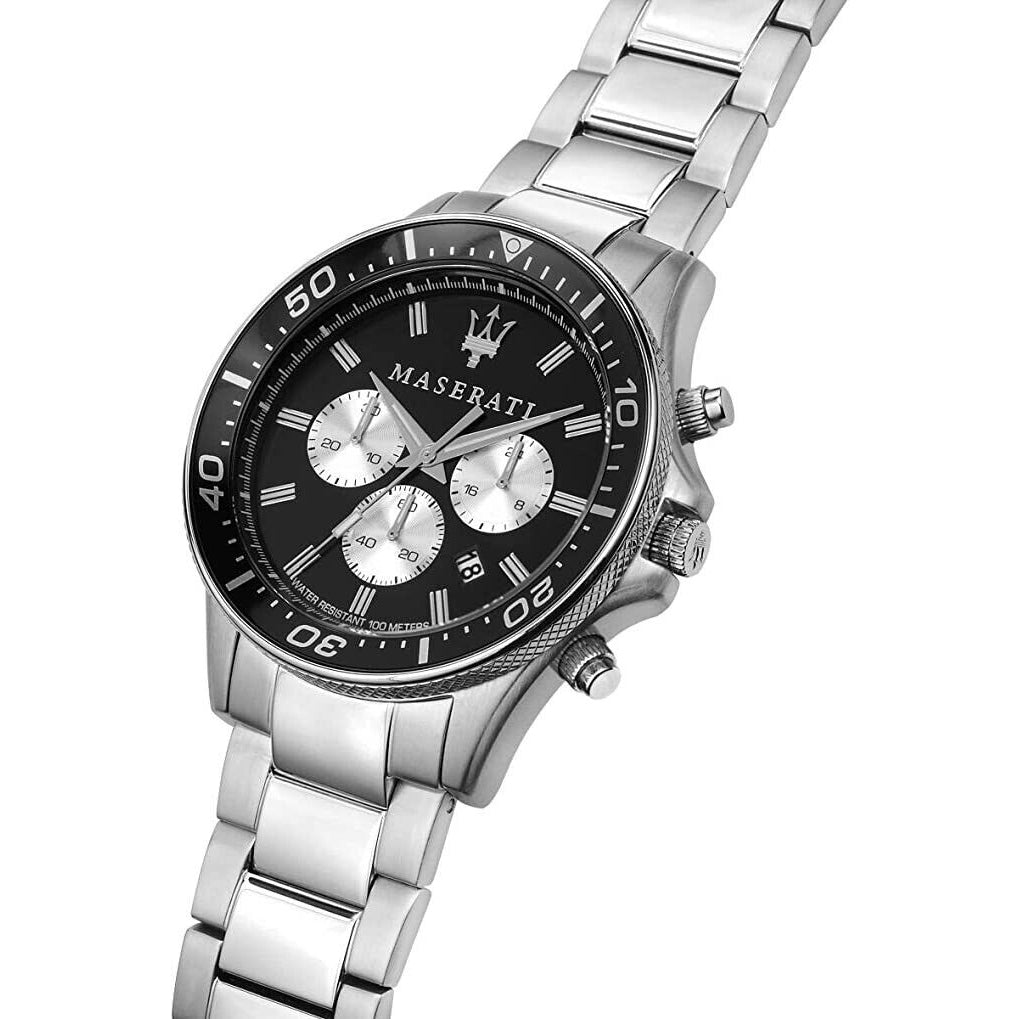 Maserati R8873640004 Sfida Chrono Mens Silver Watch -korean beauty