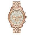 Michael Kors Mens Watch Lexington Chronograph Gold Rose Mk8580 -korean beauty