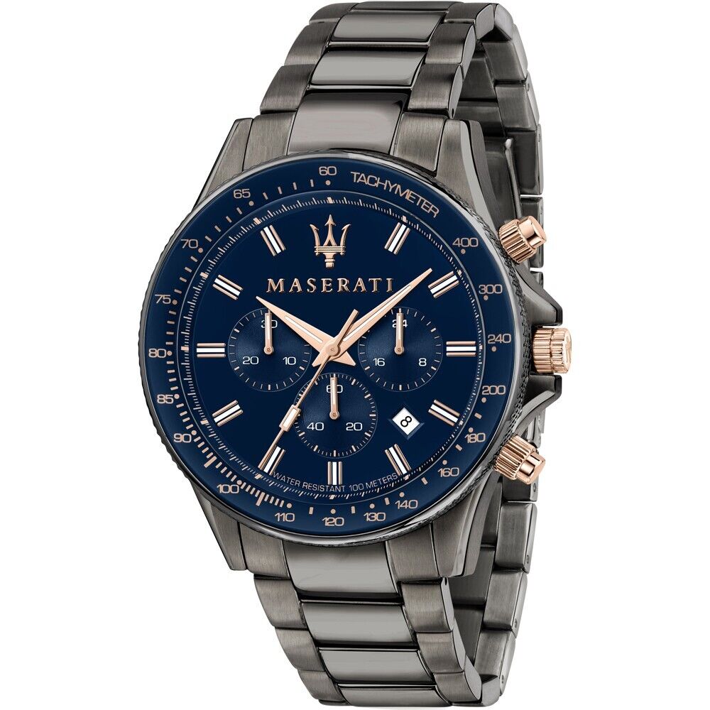 Maserati R8873640001 Sfida Chrono Mens Black Watch -korean beauty