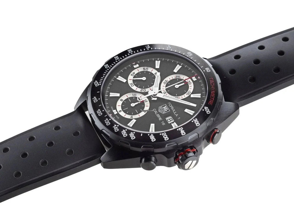 Tag Heuer Formula 1 Chronograph 43mm Automatic Mens Watch Stainless Steel Case With Black Rubber Strap Grey Dial -korean beauty