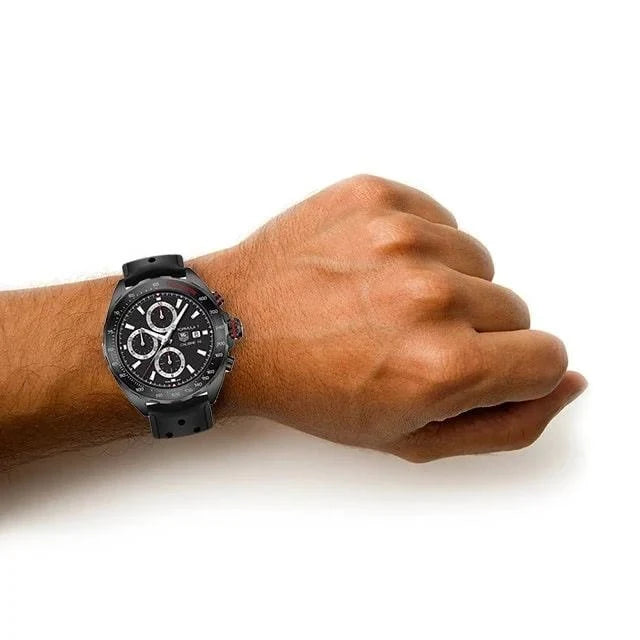 Tag Heuer Formula 1 Chronograph 43mm Automatic Mens Watch Stainless Steel Case With Black Rubber Strap Grey Dial -korean beauty