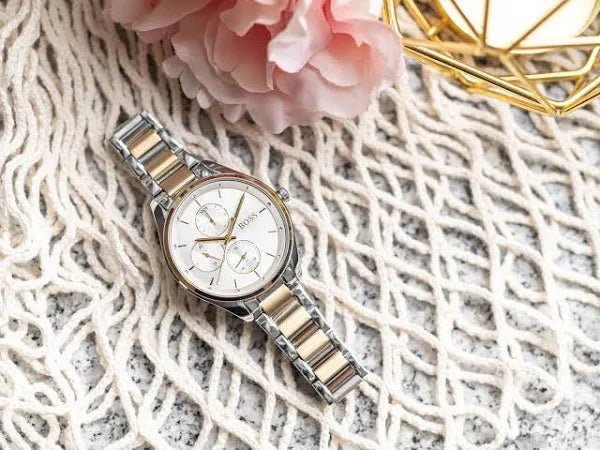 Hugo Boss Womens 1502585 Grand Course Quartz Stainless Steel Watch -korean beauty