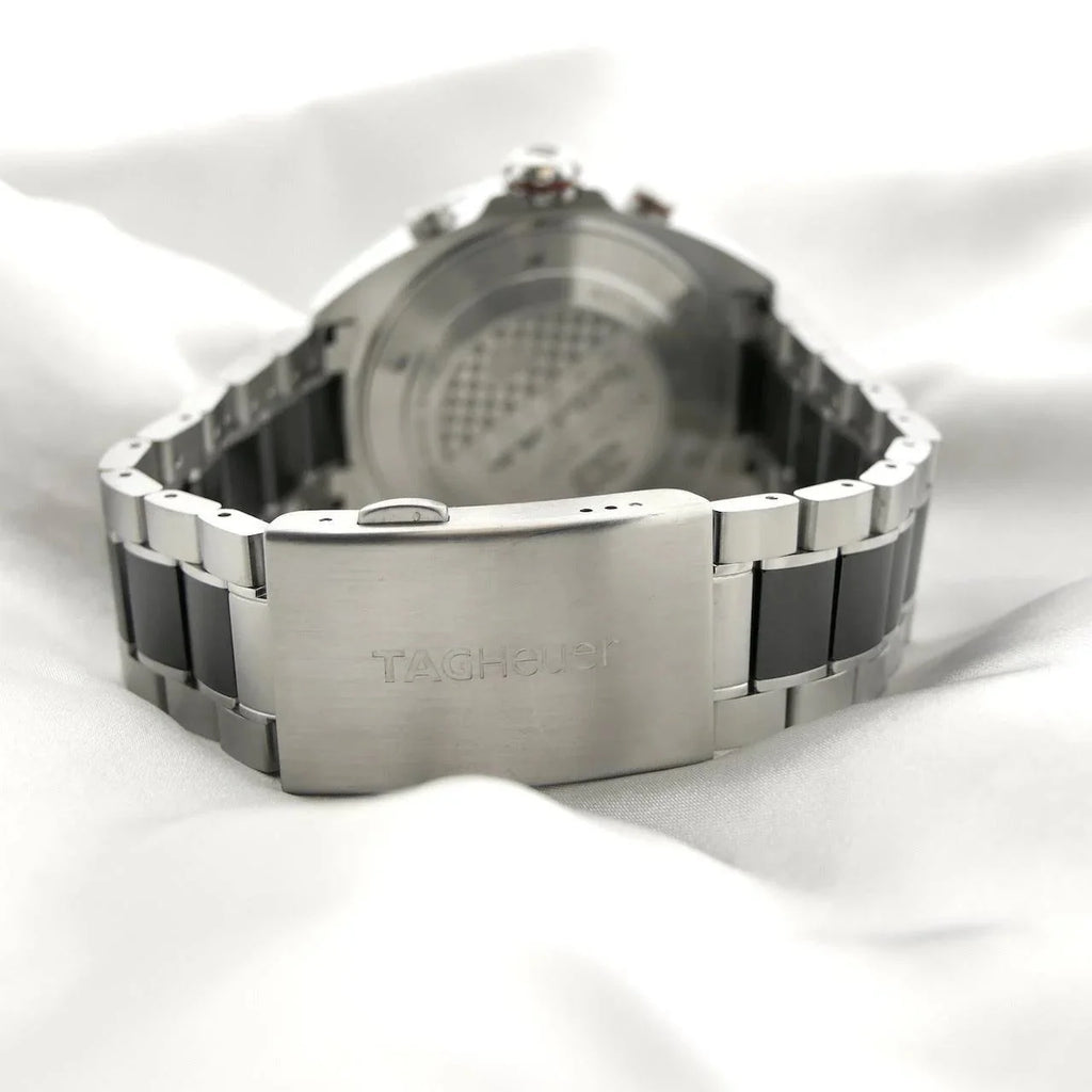 Tag Heuer Formula 1 Chronograph 43mm Automatic Mens Watch Stainless Steel With Black Dial Red Accents -korean beauty