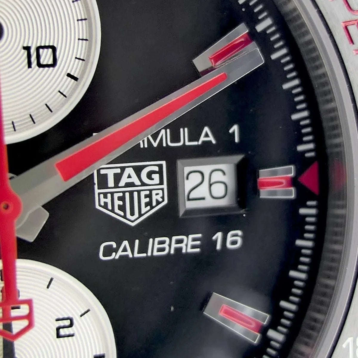 Tag Heuer Formula 1 Chronograph 43mm Automatic Mens Watch Stainless Steel With Black Dial Red Accents -korean beauty
