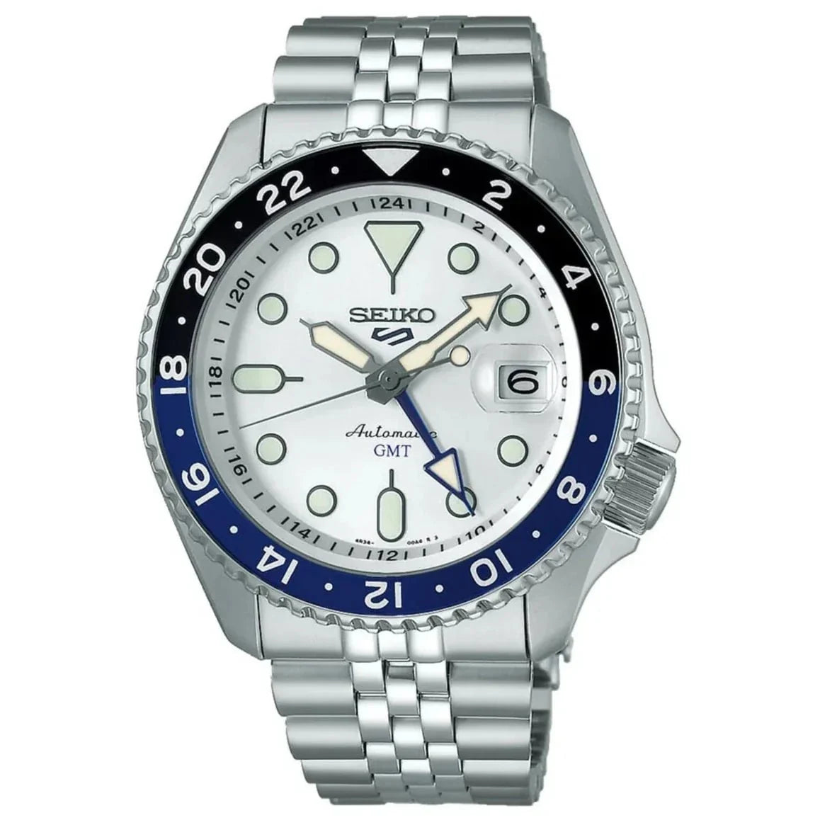 Seiko 5 Sports Auto Mens Silver Watchssk033k1 -korean beauty