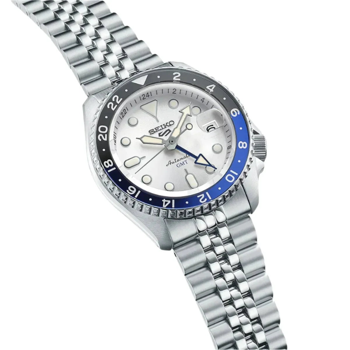 Seiko 5 Sports Auto Mens Silver Watchssk033k1 -korean beauty