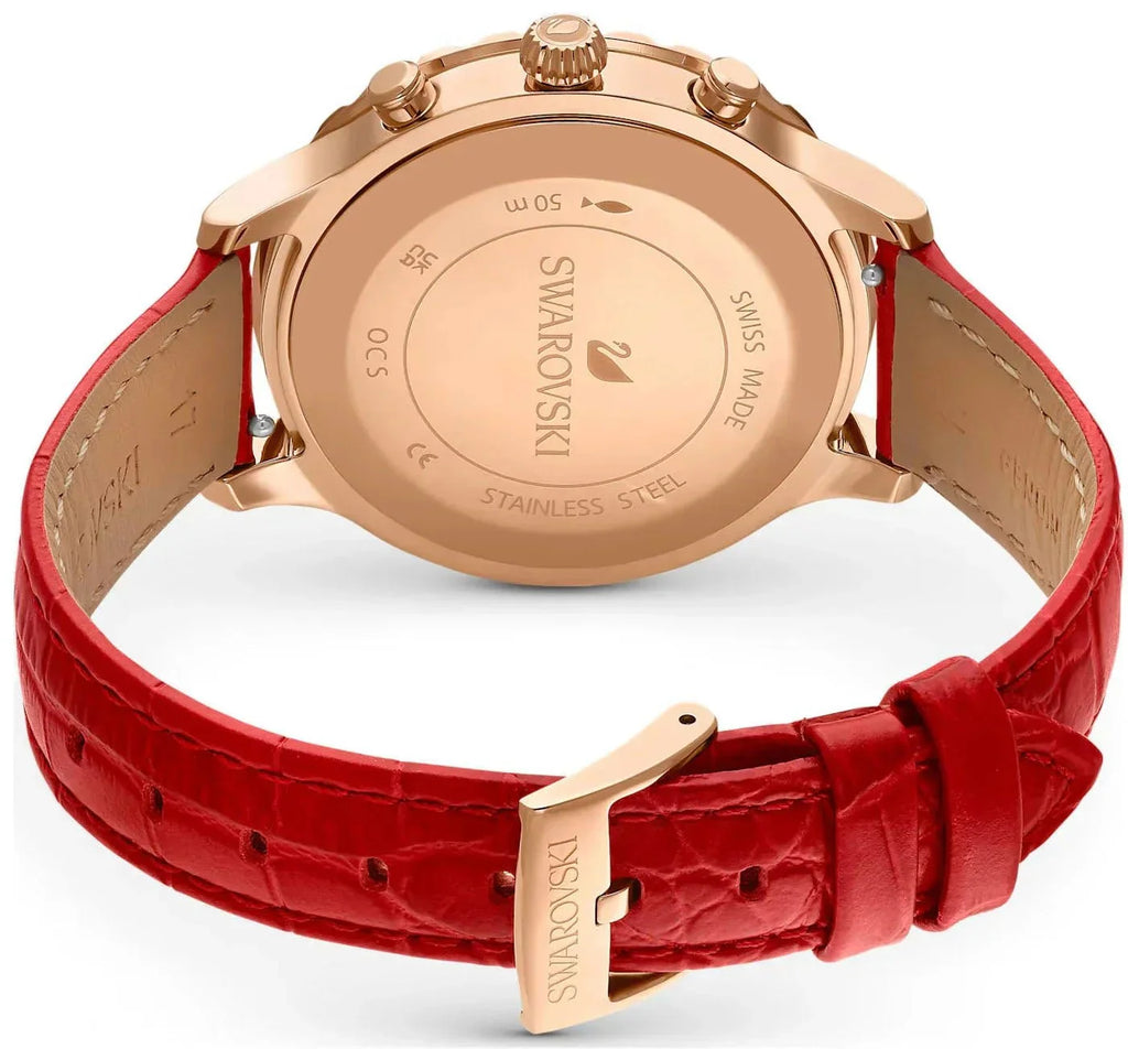 Swarovski Octea Lux Chrono Ladies Red Watch 5646975 -korean beauty