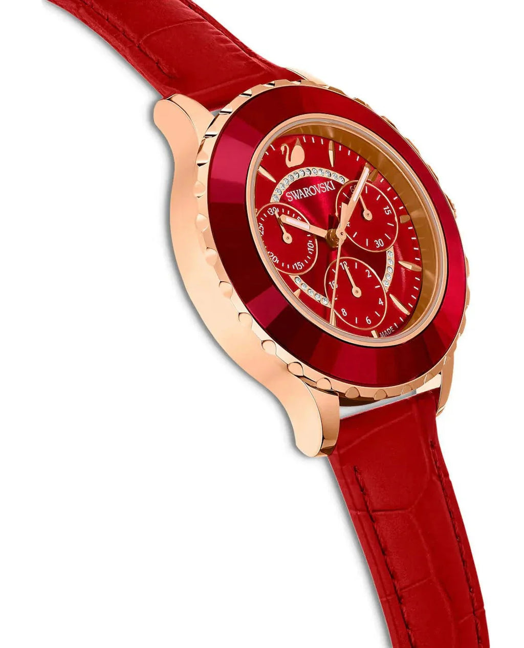 Swarovski Octea Lux Chrono Ladies Red Watch 5646975 -korean beauty